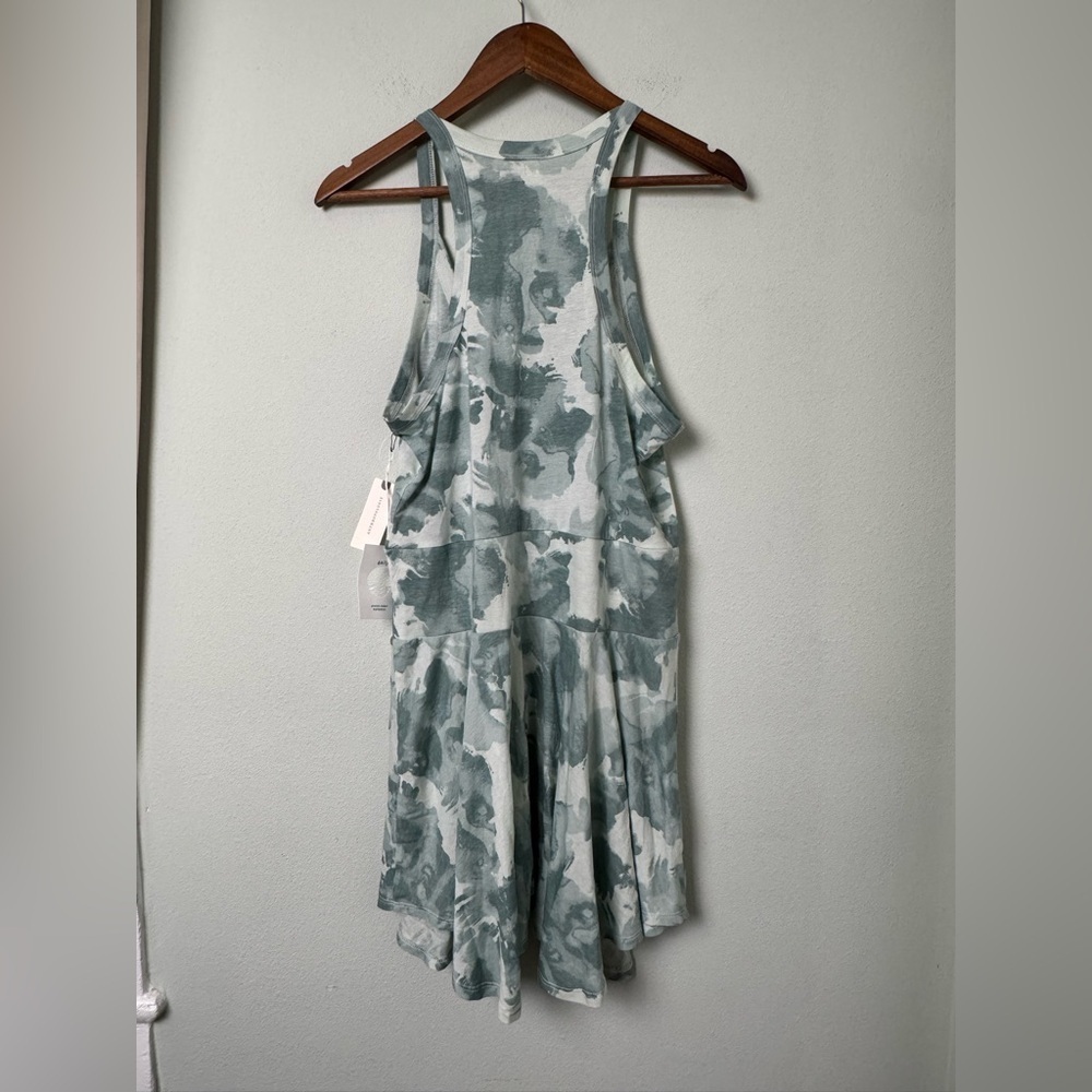 NWT Daily Practice by Anthropologie Half Pipe Mini Dress‎ in Green Motif Size L - Picture 8 of 13
